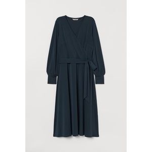 NWT H&M Teal Crêped Wrap-front Dress